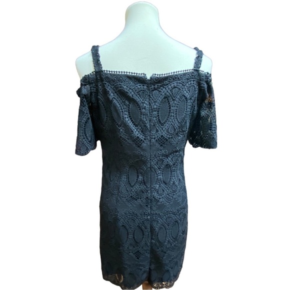 WHBM Lace Overlay Cold Shoulder Dress - Picture 13 of 16